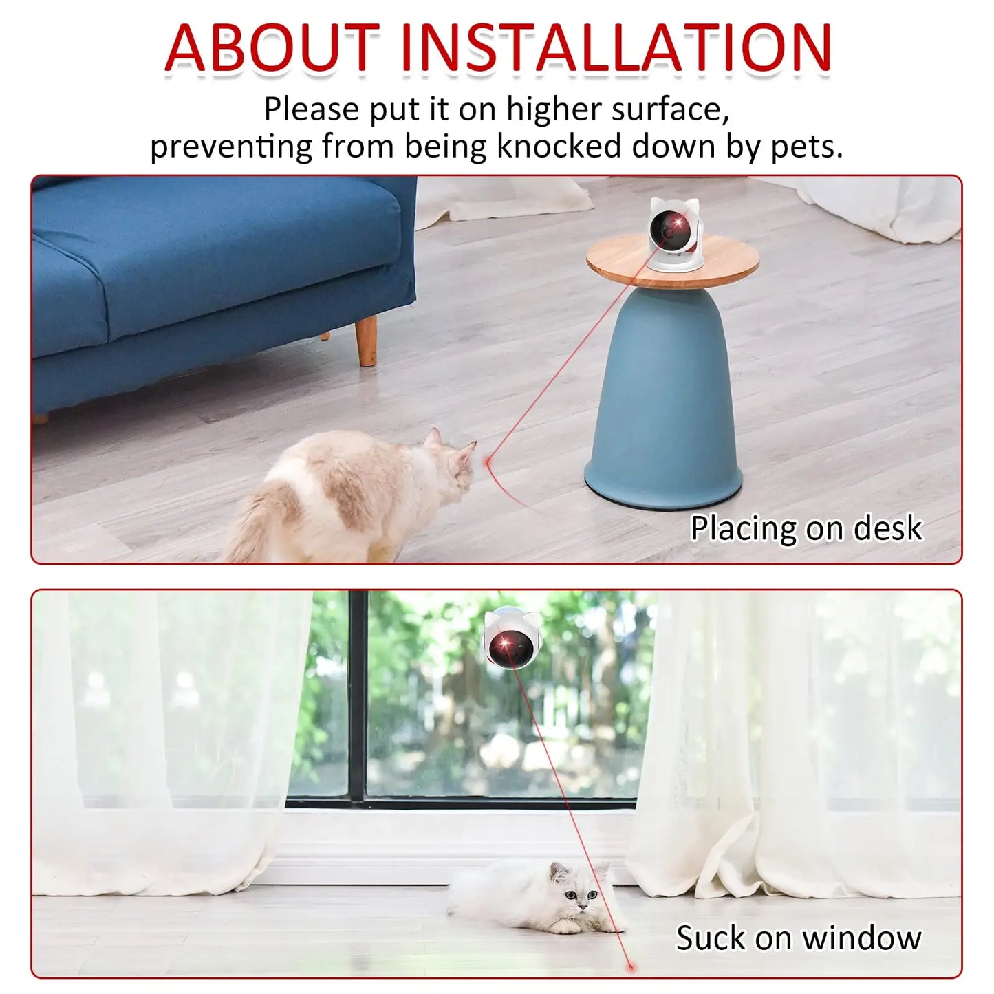 smart motion-activated laser toy – rechargeable interactive exercise system for cats
