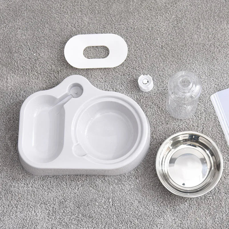 premium automatic pet drinking bowl with stainless steel insert