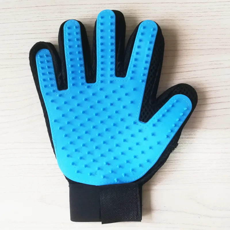 deluxe rubber pet grooming glove