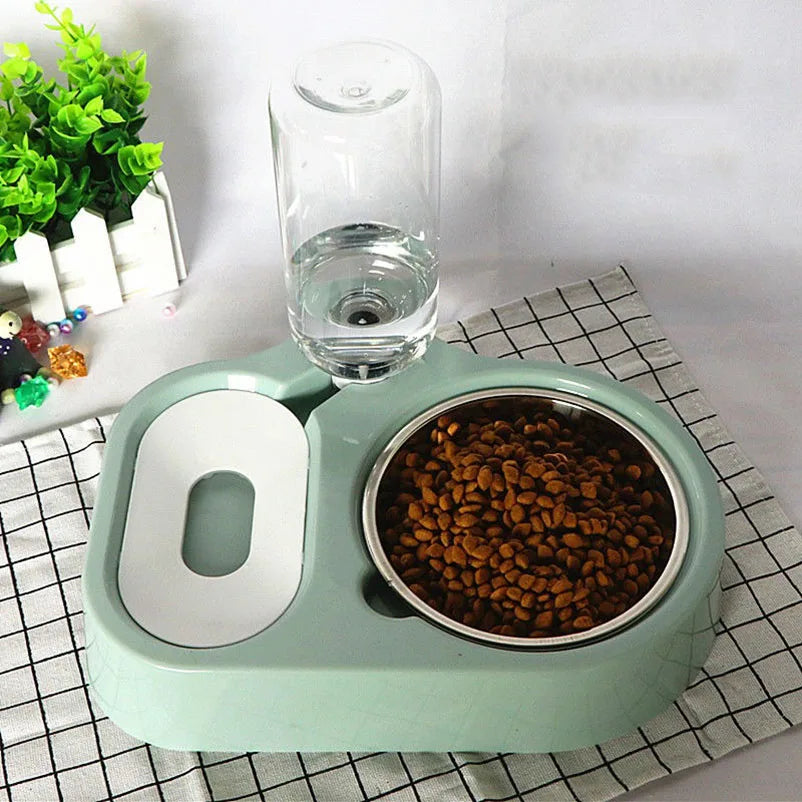 premium automatic pet drinking bowl with stainless steel insert