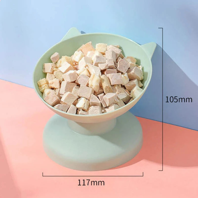 45° elevated pet feeding bowl