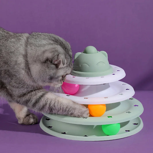 Premium 4-Tier Cat Intelligence & Play Tower
