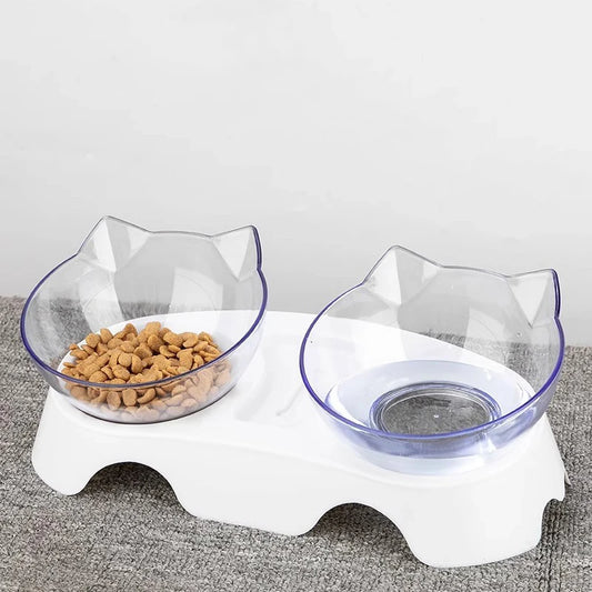 Ergonomic Elevated Cat Dining Bowl Set
