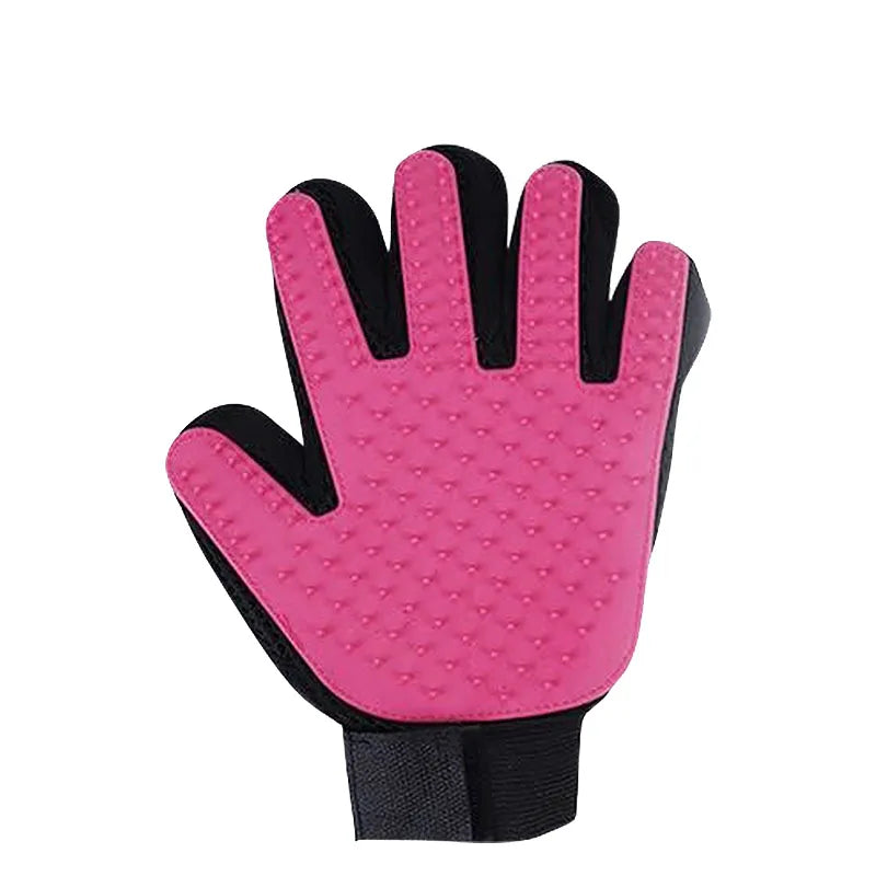 deluxe rubber pet grooming glove