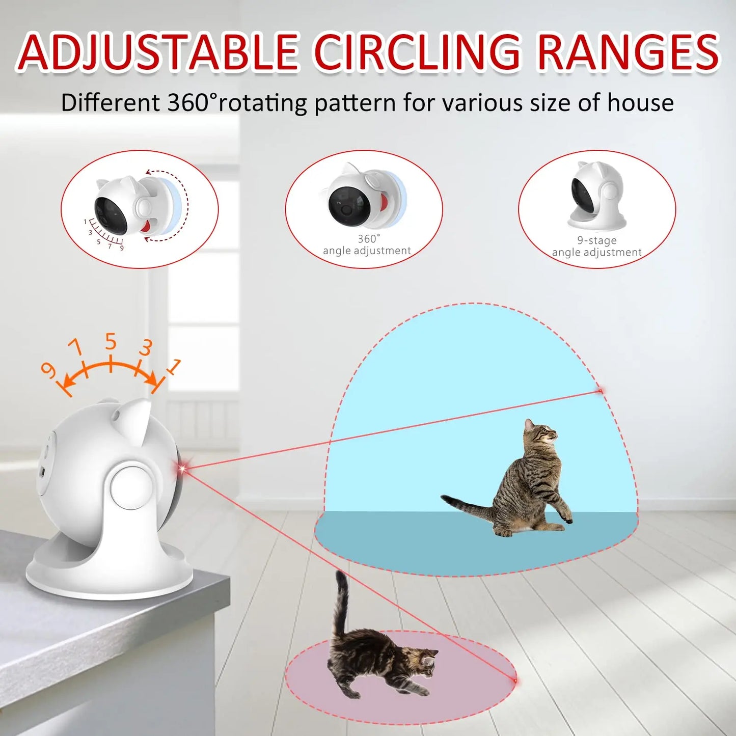 smart motion-activated laser toy – rechargeable interactive exercise system for cats