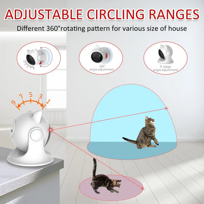 Smart Motion-Activated Laser Toy – Rechargeable Interactive Exercise System for Cats