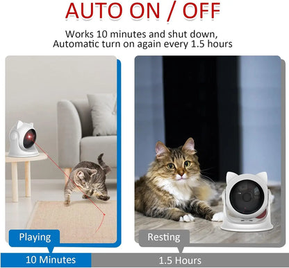 Smart Motion-Activated Laser Toy – Rechargeable Interactive Exercise System for Cats