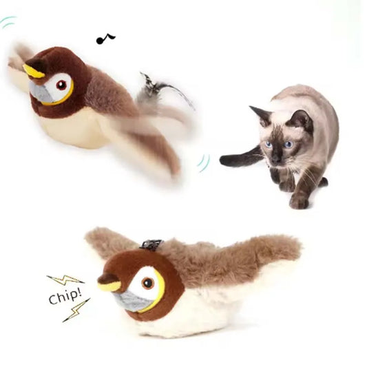 Rechargeable Interactive Flapping Bird Cat Toy