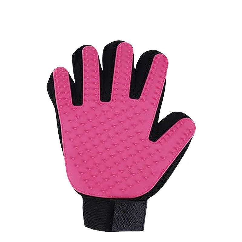 deluxe rubber pet grooming glove