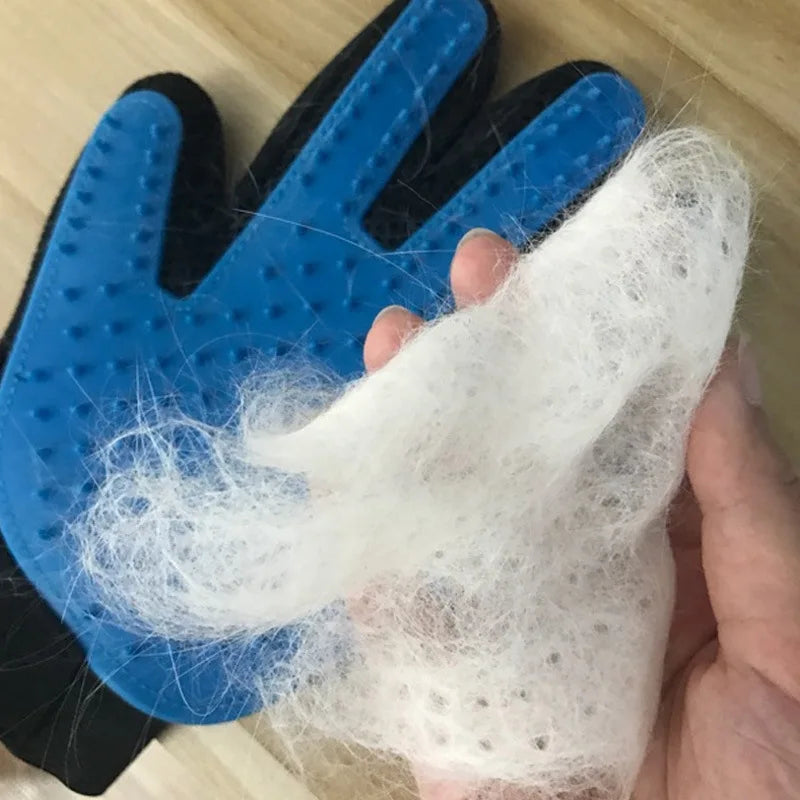 deluxe rubber pet grooming glove