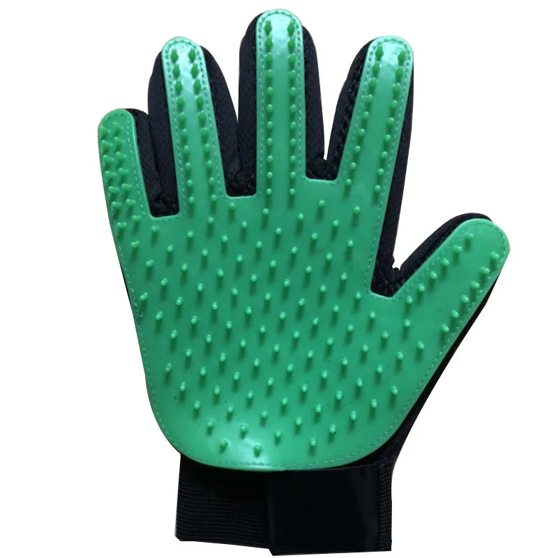 deluxe rubber pet grooming glove